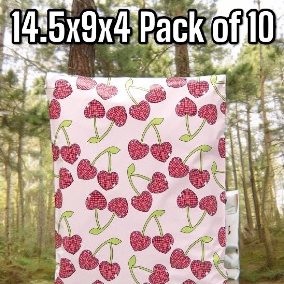 Disco Cherry Expandable Bottom Gusseted Poly Mailers 14.5x19x4 Pack of 10 - Picture 2 of 11